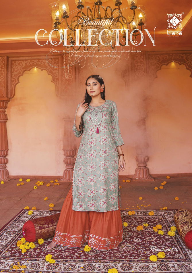 Bandhani Vol 5 By Kiana Kurti With Bottom Catalog